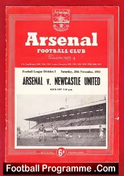 Arsenal v Newcastle United 1953