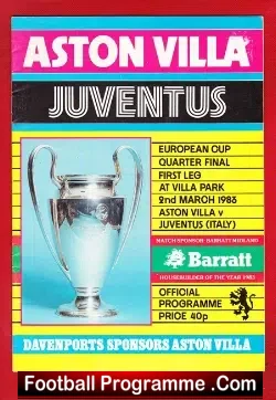 Aston Villa v Juventus 1983 – European Cup