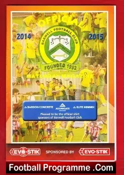 Barwell v FC United Of Manchester 2014 - football programme