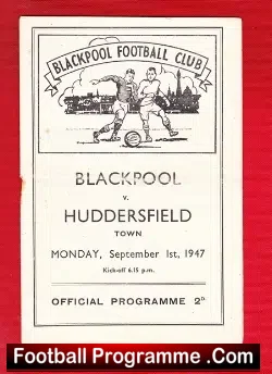 Blackpool v Huddersfield Town 1947