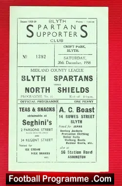 Blyth Spartans v North Shields 1958 – Midland County League
