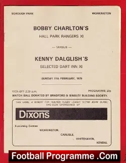 Bobby Charlton Hall Park Rangers v Kenny Dalglish XI 1979