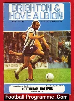 Brighton Hove Albion v Tottenham 1978
