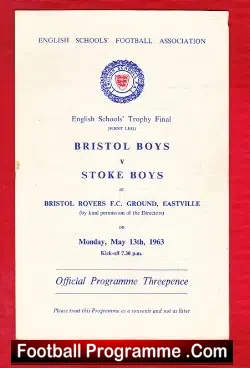 Bristol Boys v Stoke Boys 1963 – Schoolboys Trophy