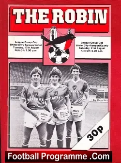 Bristol City v Newport County 1982 - Joint Issue Torquay United - football programme