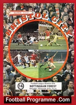 Bristol City v Nottingham Forest 1977