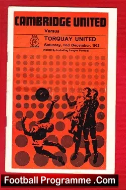Cambridge United v Torquay United 1972