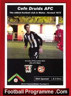 Cefn Druids v Rhayader Town 2012 – Oldest Football Team in Wales