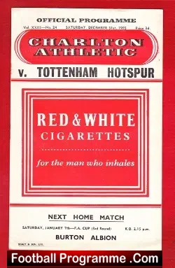 Charlton Athletic v Tottenham 1955