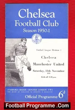 Chelsea v Manchester United 1950 - football programme