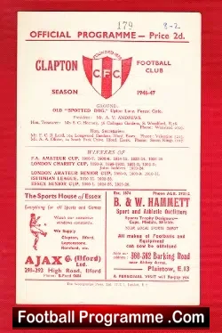 Clapton v Wycombe Wanderers 1947 – 40s