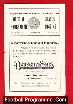 Crewe Alexandra v Derby County 1948 – 1940s