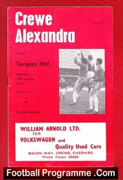 Crewe Alexandra v Torquay United 1972