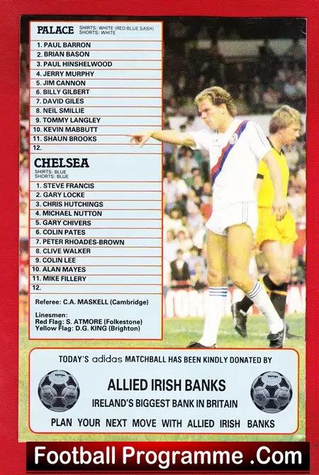 Crystal Palace v Chelsea 1982 Paul Canoville First Black Player