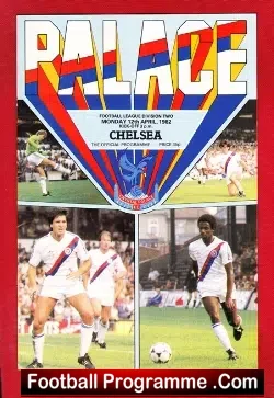 Crystal Palace v Chelsea 1982 Paul Canoville First Black Player - football programme