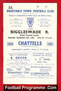Dunstable Town v Biggleswade Rovers 1958