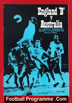 England v Australia 1980 – B International Birmingham City