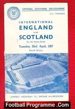 England v Scotland 1957 – Schoolboys at Sheffield Wednesday