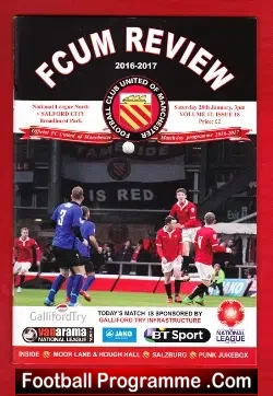 FC United Of Manchester v Salford City 2017 – FCUM Programme