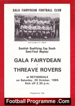 Gala Fairydean v Threave Rovers 1985 – at Netherdale