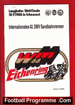 Germany Speedway Programme 1988 – Longtrack Final