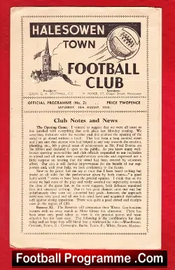 Halesowen Town v Cradley Heath 1950 – 1950s