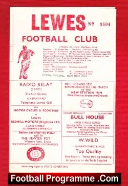 Haywards Heath v Eastbourne United 1962 - Senior Cup Semi Final - football programme