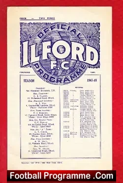 Ilford v Walthamstow Avenue 1947 – Essex Thameside Cup