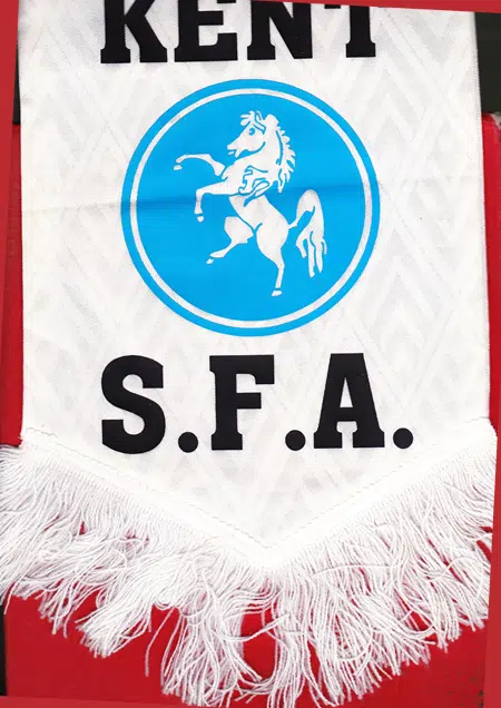 Kent Schools Football SFA Vintage Football Pennant Flag 1980s