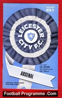 Leicester City v Arsenal 1971 - football programme