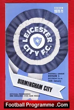 Leicester City v Birmingham City 1971 - football programme