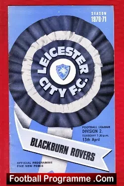 Leicester City v Blackburn Rovers 1971 - football programme