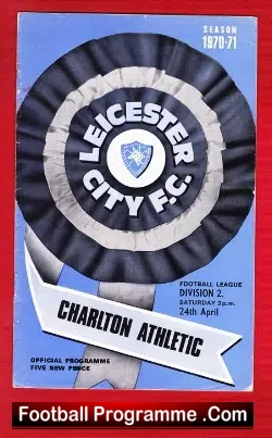 Leicester City v Charlton Athletic 1971 - football programme