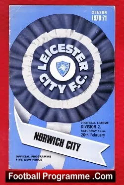 Leicester City v Norwich City 1971 - football programme