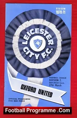 Leicester City v Oxford United 1971 - football programme