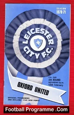 Leicester City v Oxford United 1971 - FA Cup - football programme