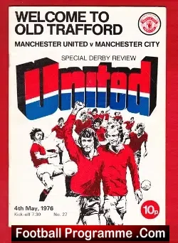 Manchester United v Manchester City 1976 - football programme