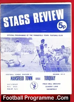 Mansfield Town v Torquay United 1971