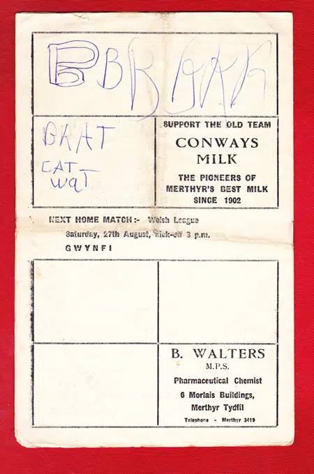 Merthyr Tydfil v Yiewsley 1960