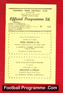 Nantwich Town v Middlewich 1962