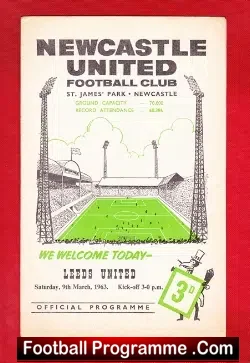 Newcastle United v Leeds United 1963
