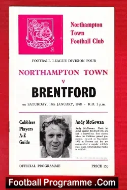 Northampton Town v Brentford 1978