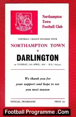 Northampton Town v Darlington 1978