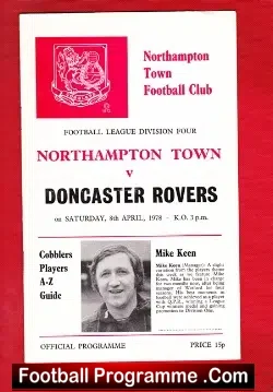 Northampton Town v Doncaster Rovers 1978