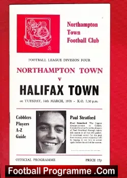 Northampton Town v Halifax Town 1978