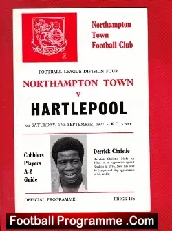 Northampton Town v Hartlepool United 1977