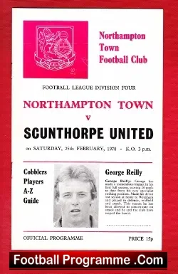 Northampton Town v Scunthorpe United 1978