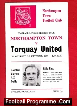 Northampton Town v Torquay United 1977