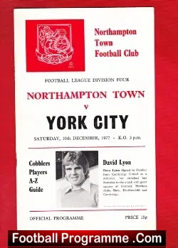 Northampton Town v York City 1977