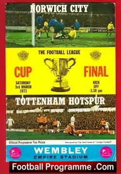 Norwich City v Tottenham 1973 – League Cup Final Wembley